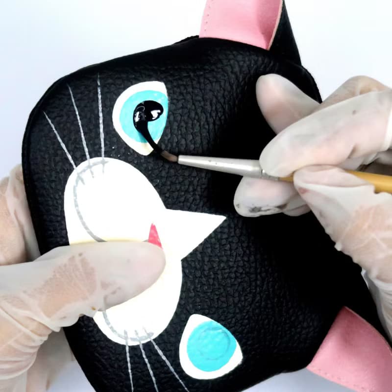 【雙11折扣】Black cat coin purse ,small wallet bag with zip.various card pockets.