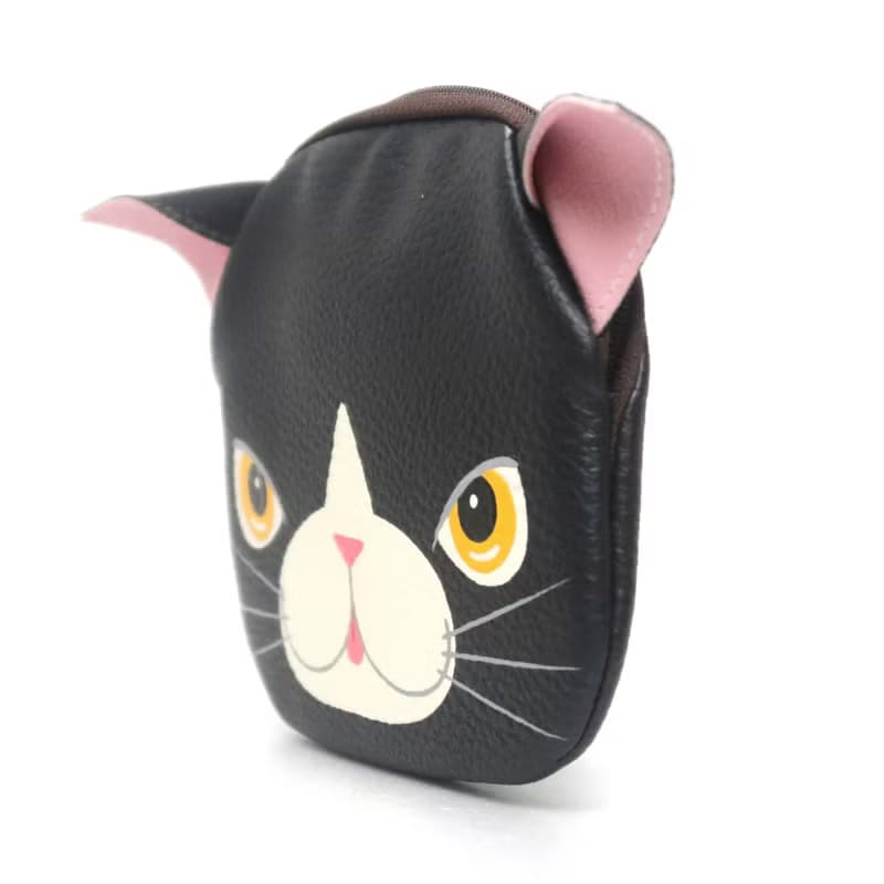 【雙11折扣】Black cat coin purse ,small wallet bag with zip.various card pockets.
