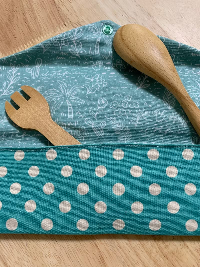 文青風環保純棉筷袋 浪漫圈圈 柔情湖水 日本 潮物 收納 手作餐具