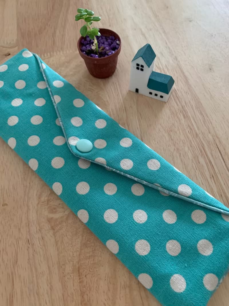 文青風環保純棉筷袋 浪漫圈圈 柔情湖水 日本 潮物 收納 手作餐具