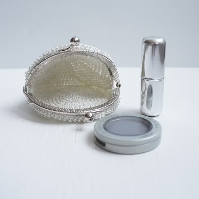 Ba-ba (m) Beads crochet round coinpurse No.2107