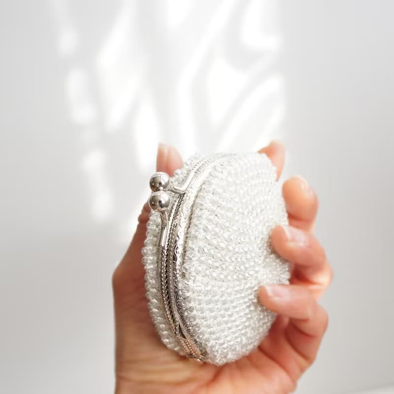 Ba-ba (m) Beads crochet round coinpurse No.2107