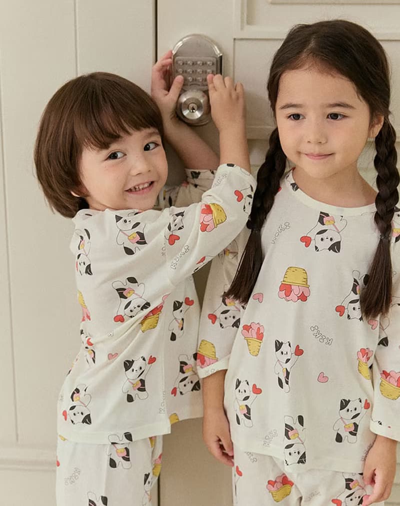 小貓咪的愛心-【寬鬆】植纖衣長袖韓國童裝-K60209