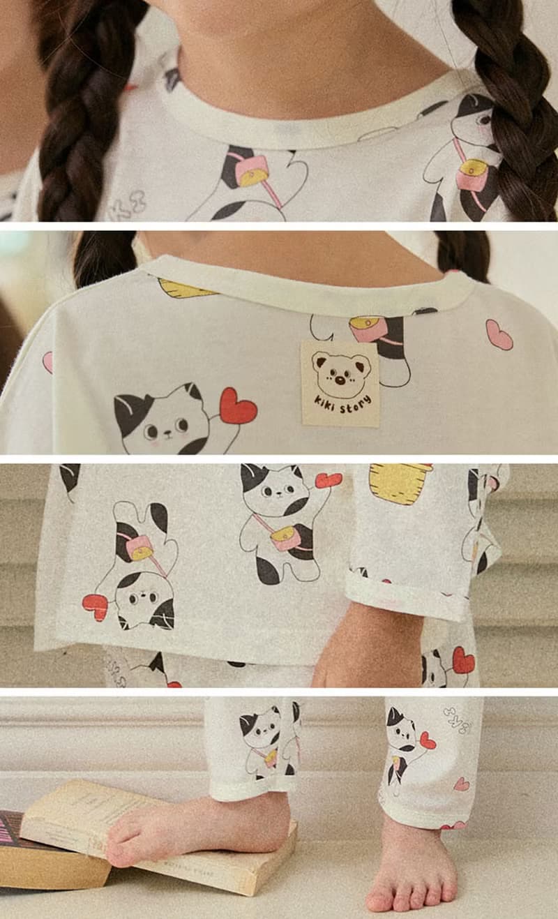 小貓咪的愛心-【寬鬆】植纖衣長袖韓國童裝-K60209