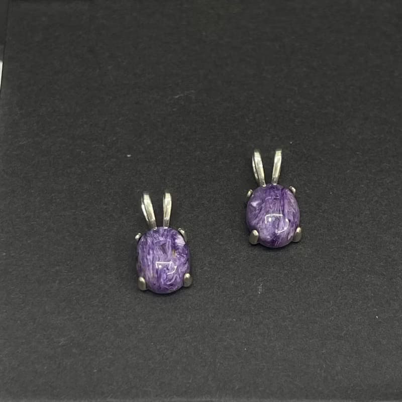 兔兔造型天然石銀墜 //多款天然石//純墜不含鍊