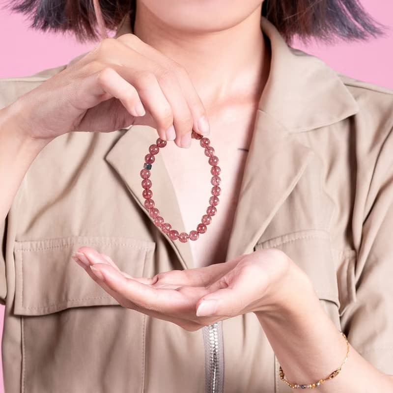 草莓晶 | 天然能量手串 | 6-7mm