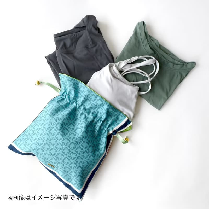 SCF KINCHAKU (絲巾抽繩包)  L  / 日本製造