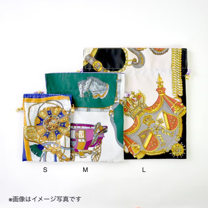 SCF KINCHAKU (絲巾抽繩包)  L  / 日本製造