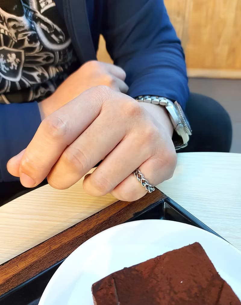 +同心連綿+ 立體麻花心型結無限魔幻對戒 925純銀飾 可訂製戒圍