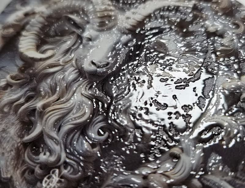 牧羊座-晶雕吸水陶瓷杯墊