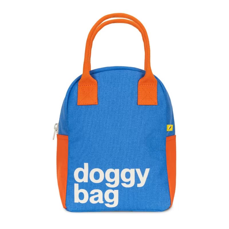 拉鍊隨手袋【doggy bag】-加拿大Fluf有機棉_狗狗造型 遛狗袋