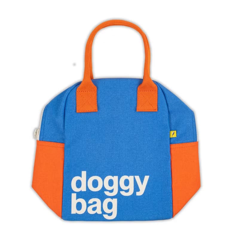 拉鍊隨手袋【doggy bag】-加拿大Fluf有機棉_狗狗造型 遛狗袋