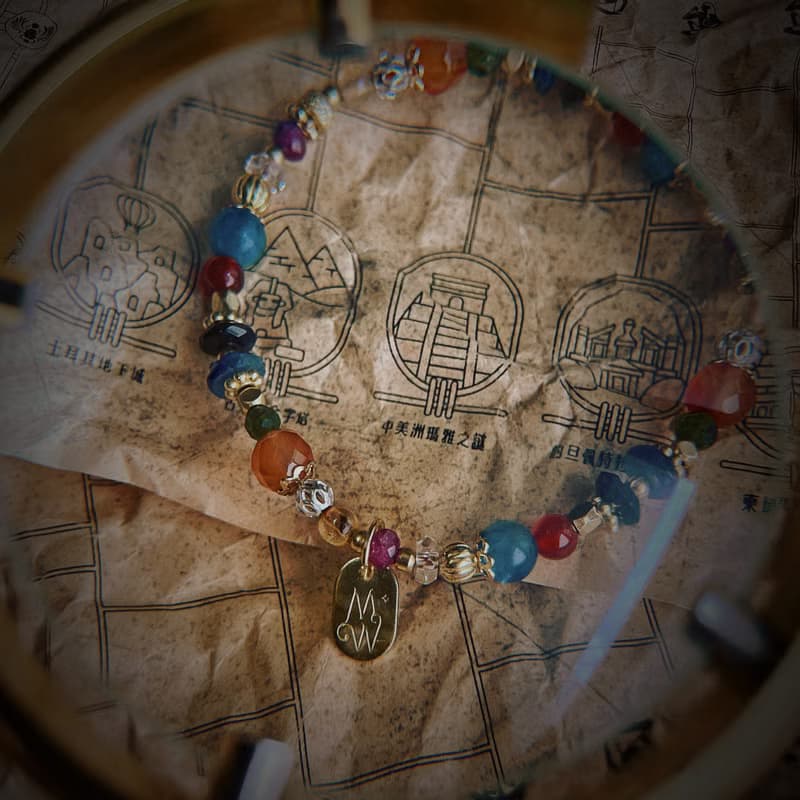 【旅行祭】解密瑪雅 // C1618紅玉髓磷灰石紅寶石手鍊