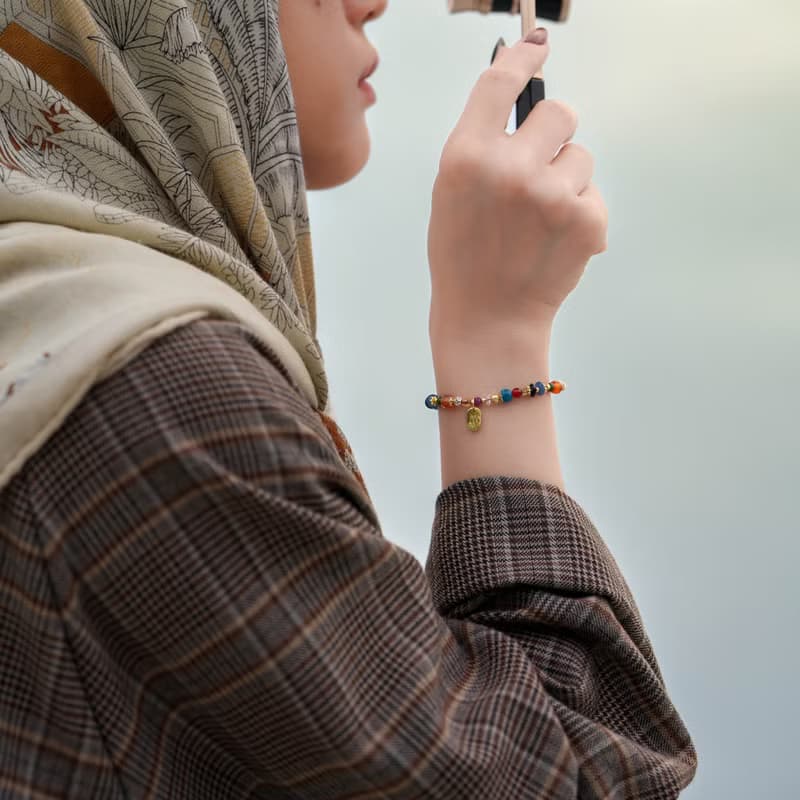 【旅行祭】解密瑪雅 // C1618紅玉髓磷灰石紅寶石手鍊