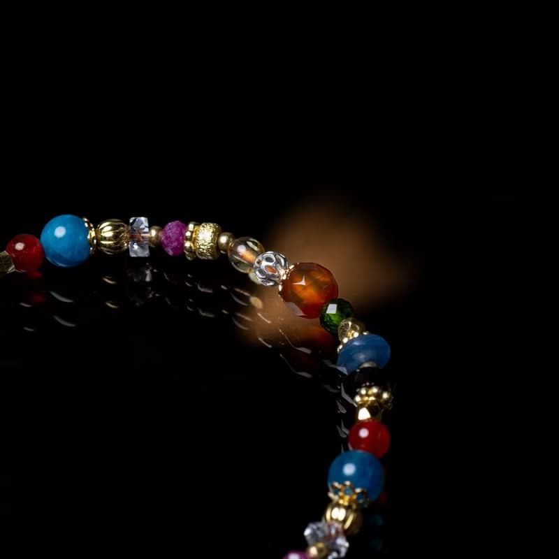 【旅行祭】解密瑪雅 // C1618紅玉髓磷灰石紅寶石手鍊