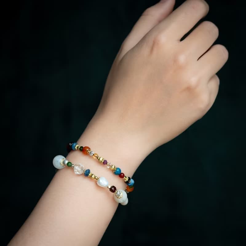 【旅行祭】解密瑪雅 // C1618紅玉髓磷灰石紅寶石手鍊