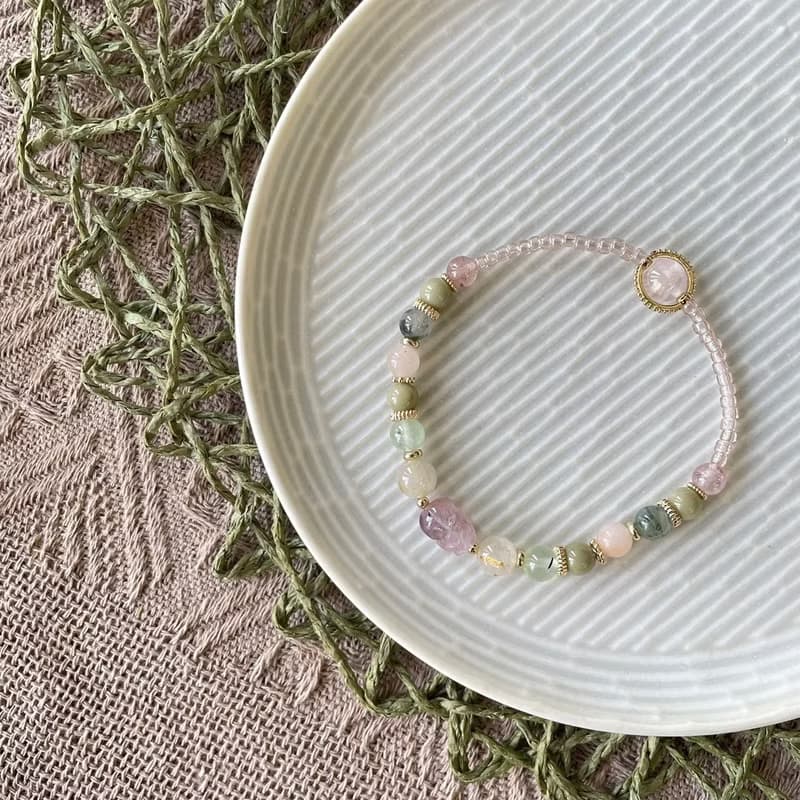 紫極光貔貅招財魅力彈性手鍊