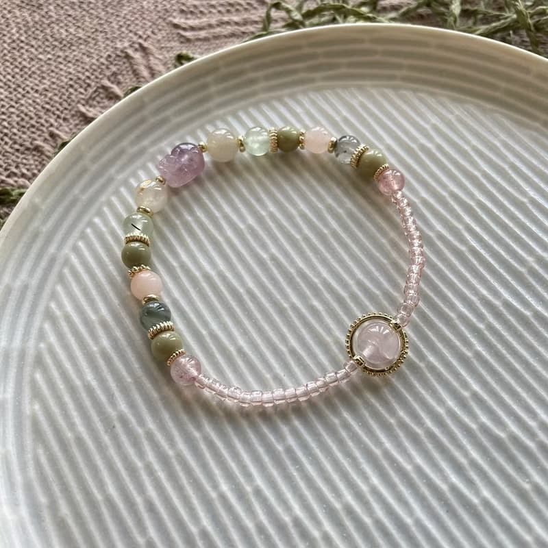 紫極光貔貅招財魅力彈性手鍊