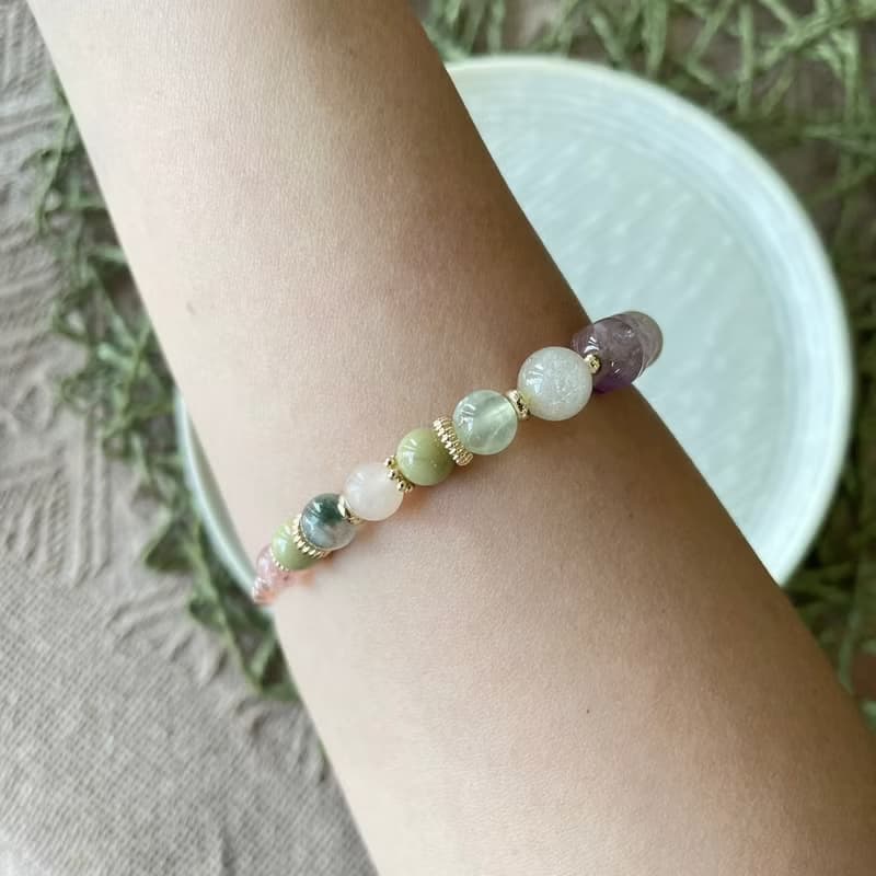 紫極光貔貅招財魅力彈性手鍊