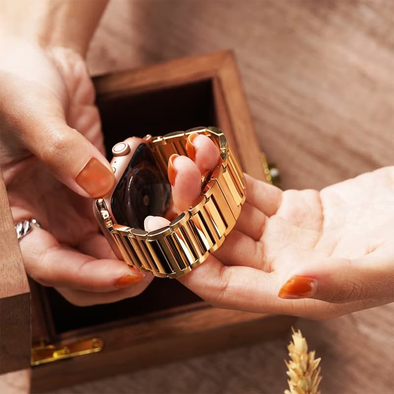 Apple watch - 【高端支線限量款】H形拼方塊316L不鏽鋼 蘋果錶帶