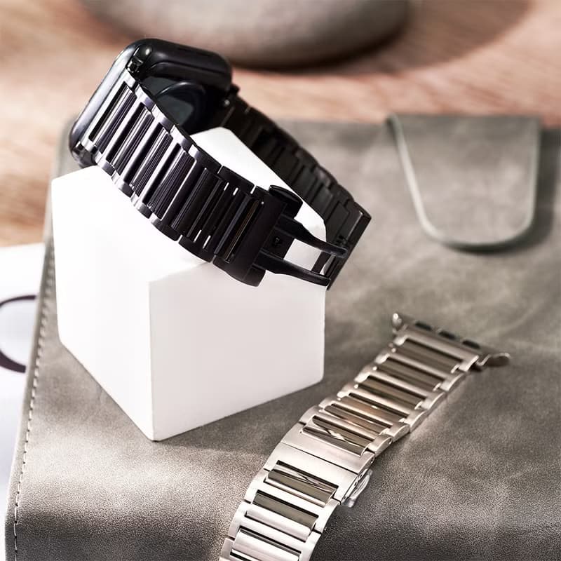 Apple watch - 【高端支線限量款】H形拼方塊316L不鏽鋼 蘋果錶帶