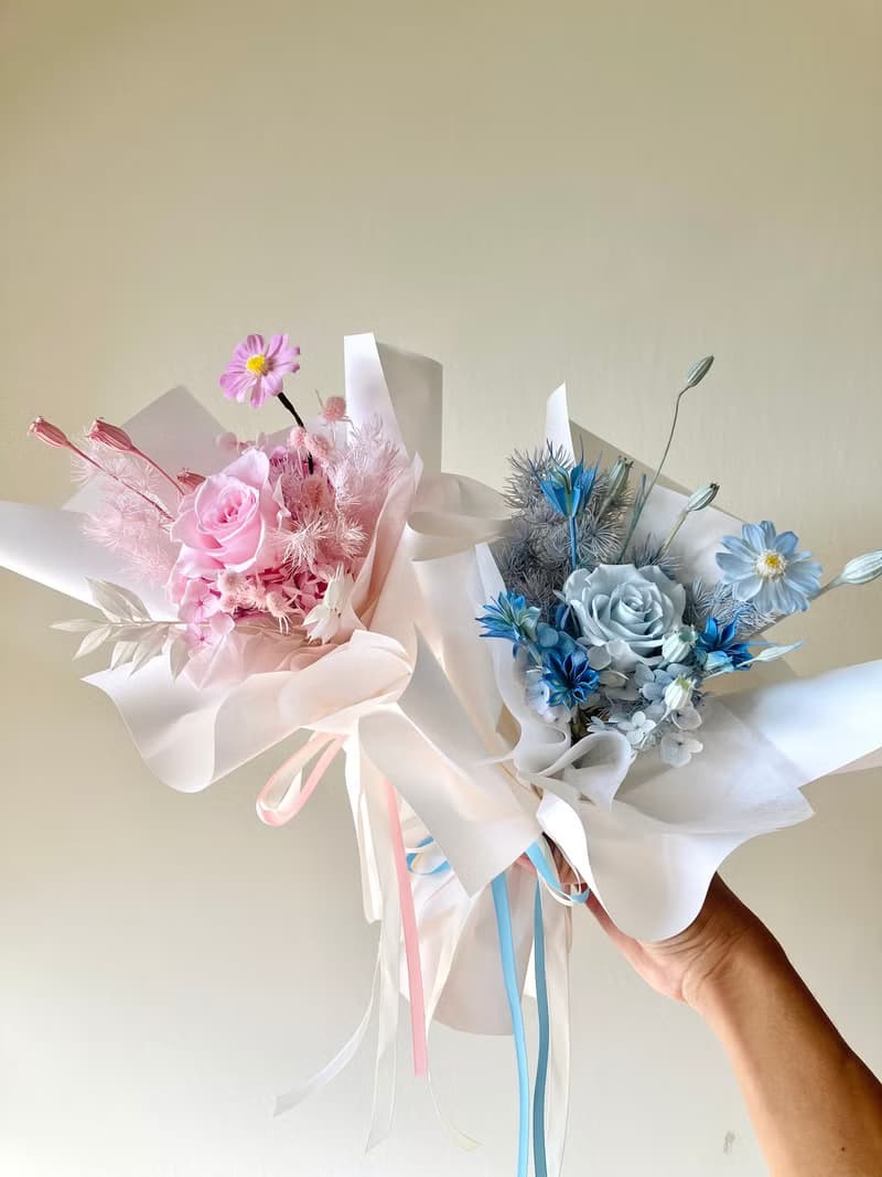 少女風永生花束-情人節/520/七夕/生日紀念日禮物/永生玫瑰花束