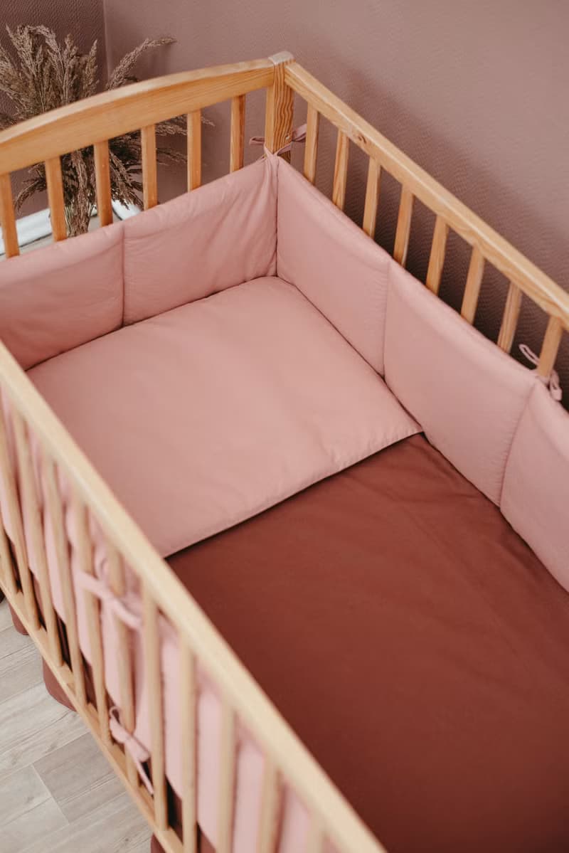 Burgundy fitted cot sheets for baby crib - Cot sheet fitted with elastic
