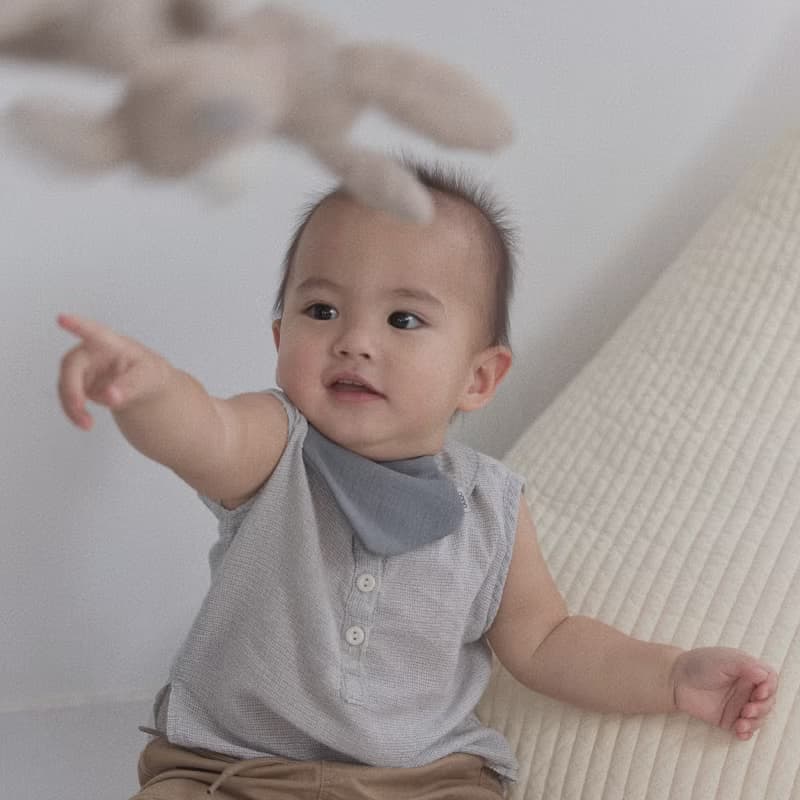 Cocuu Bib 格紋配飾圍兜