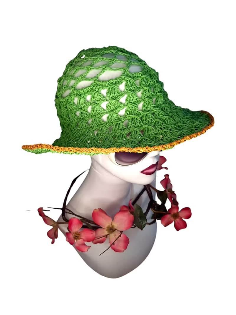 Hand-crocheted designer hat