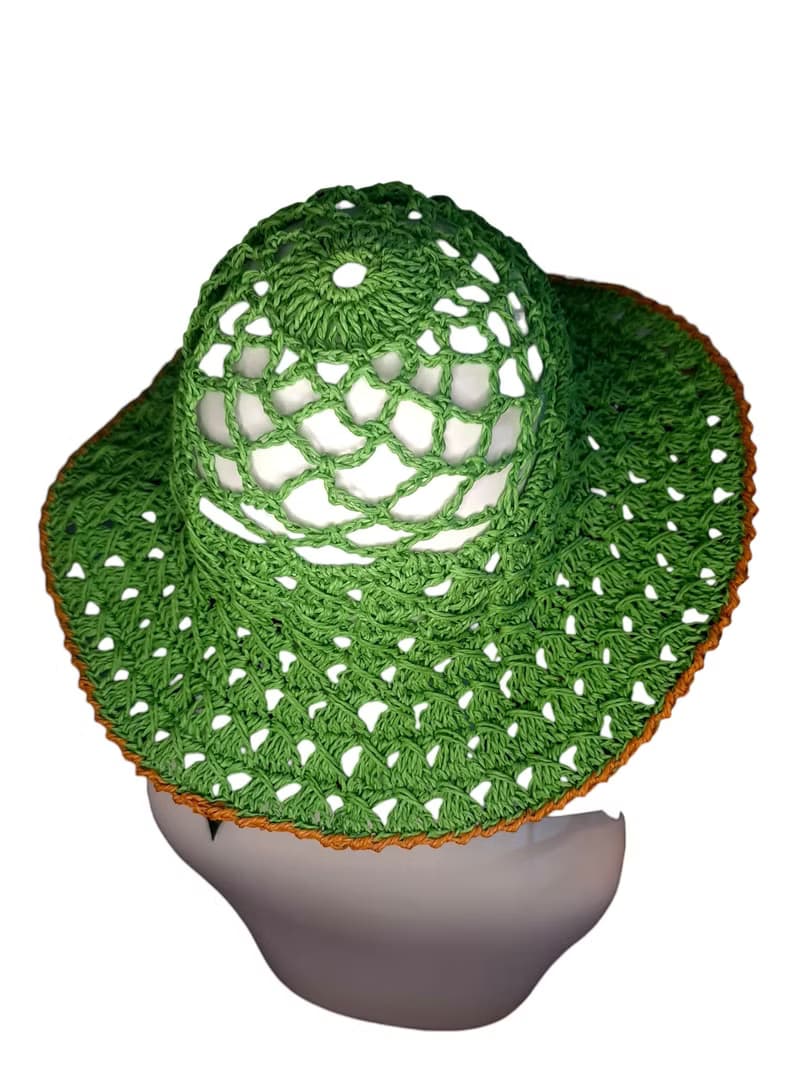 Hand-crocheted designer hat