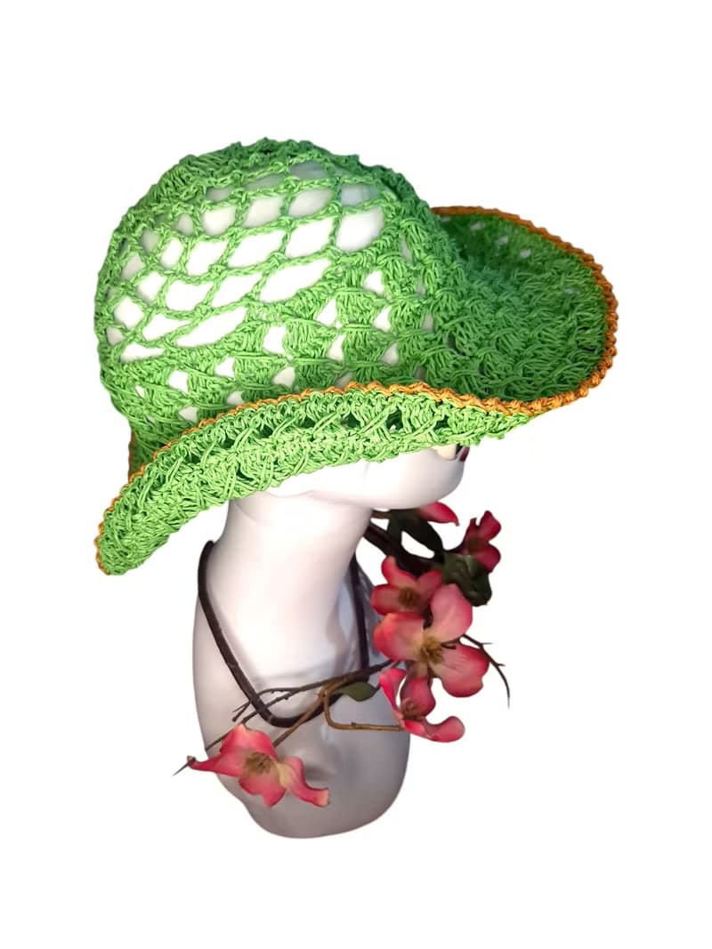 Hand-crocheted designer hat