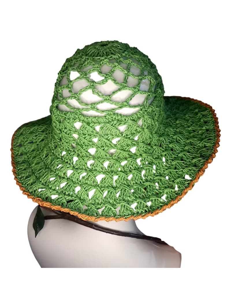 Hand-crocheted designer hat