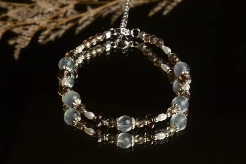 【神山晶礦】螢石茶晶珍珠手鍊/螢石/茶晶/珍珠