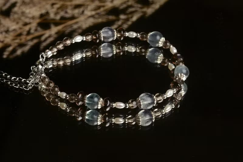 【神山晶礦】螢石茶晶珍珠手鍊/螢石/茶晶/珍珠