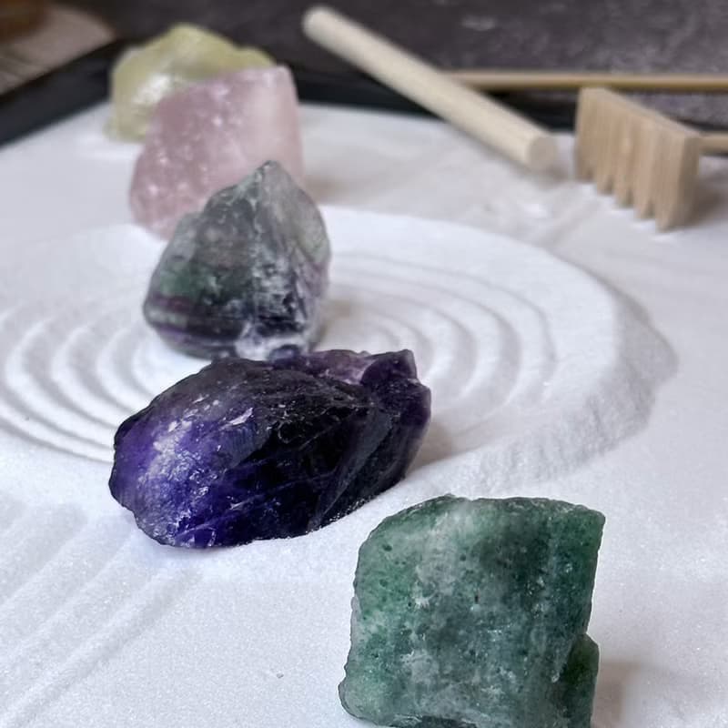 枯山水禪繞畫 / 彩虹水晶 /招財 / 開運 /