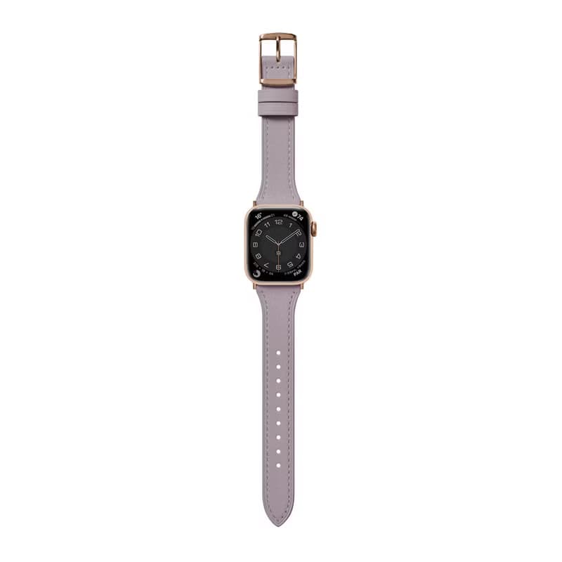 Apple Watch 小紫丁香 平紋珍藏 真皮 皮革 手錶 錶帶