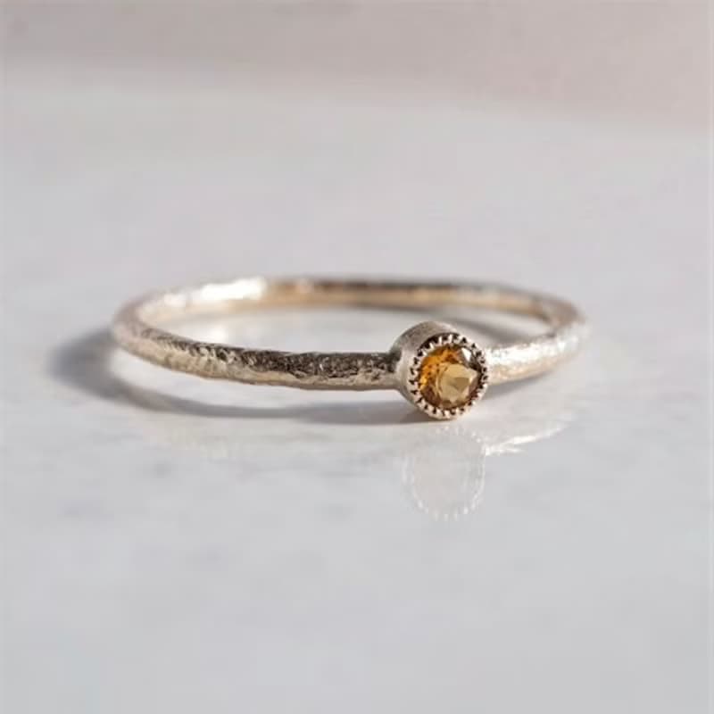 K18 Citrine birth stone pendant {P033K18CT}
