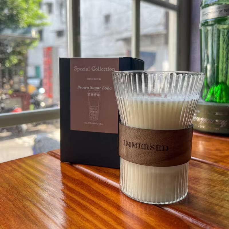 【IMMERSED】No.001 黑糖珍珠奶茶 - 手工香氛蠟燭 大豆蠟燭