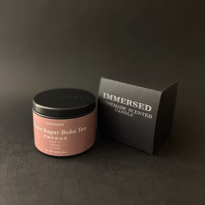 【IMMERSED】No.001 黑糖珍珠奶茶 - 手工香氛蠟燭 大豆蠟燭