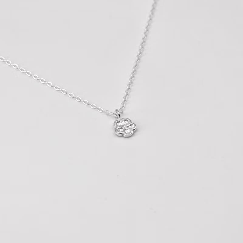 Birth Flower February 2月誕生花純銀項鍊 桃花/Peach Blossom