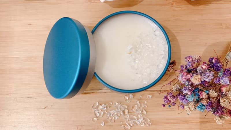 白水晶純天然大豆蠟精油香氛蠟燭#茶樹淨化之燭
