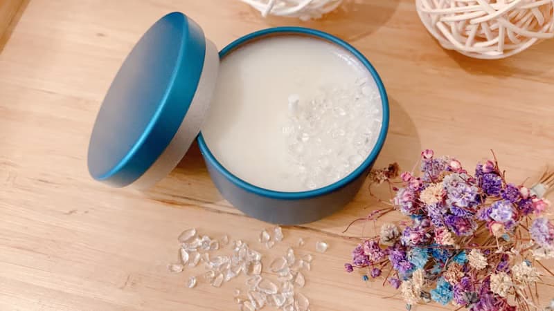 白水晶純天然大豆蠟精油香氛蠟燭#茶樹淨化之燭
