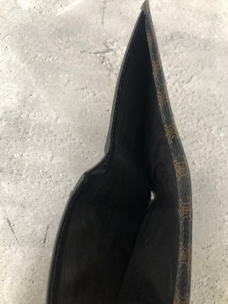 【 日本直送　名牌中古包 】CELINE セリーヌ マカダム 財布 ブラック ロゴ PVCレザー 二つ折り財布 vintage ヴィンテージ  57nfmr