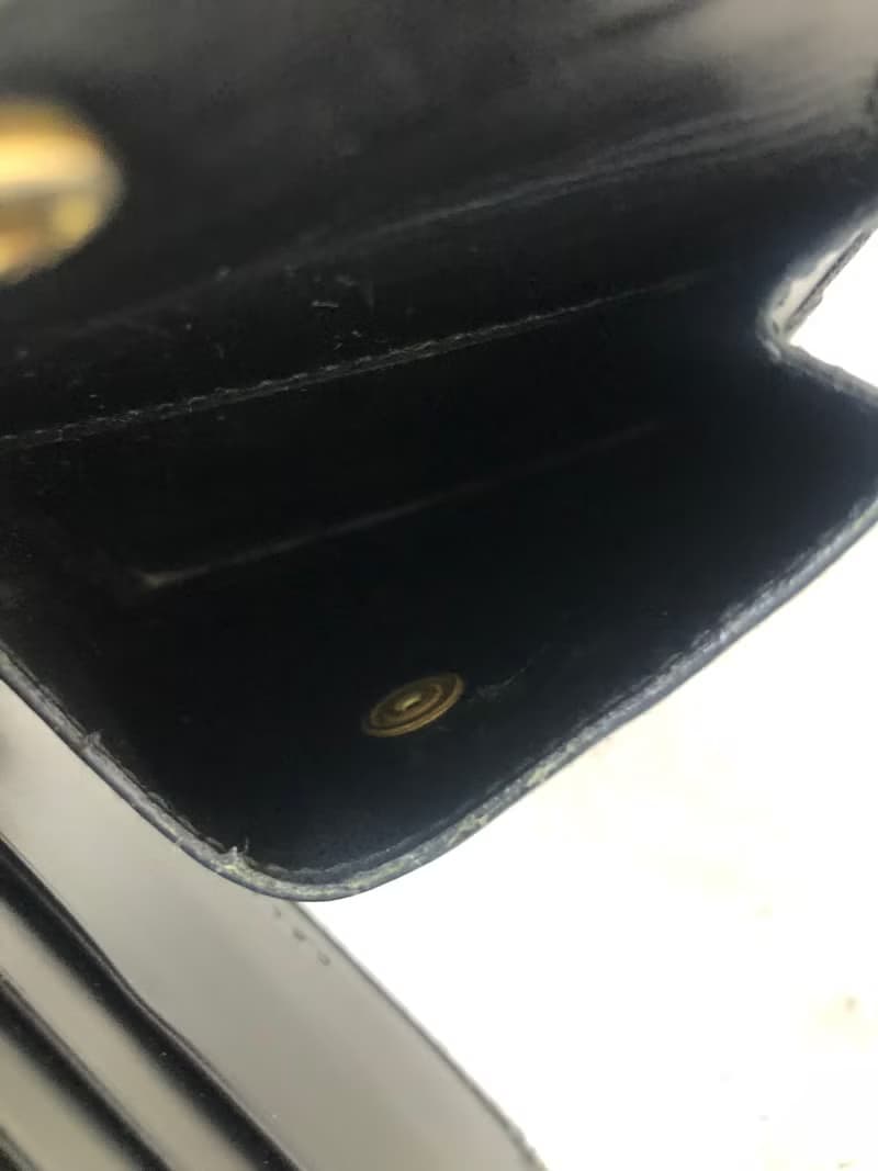 【 日本直送　名牌中古包 】CELINE セリーヌ マカダム 財布 ブラック ロゴ PVCレザー 二つ折り財布 vintage ヴィンテージ  57nfmr
