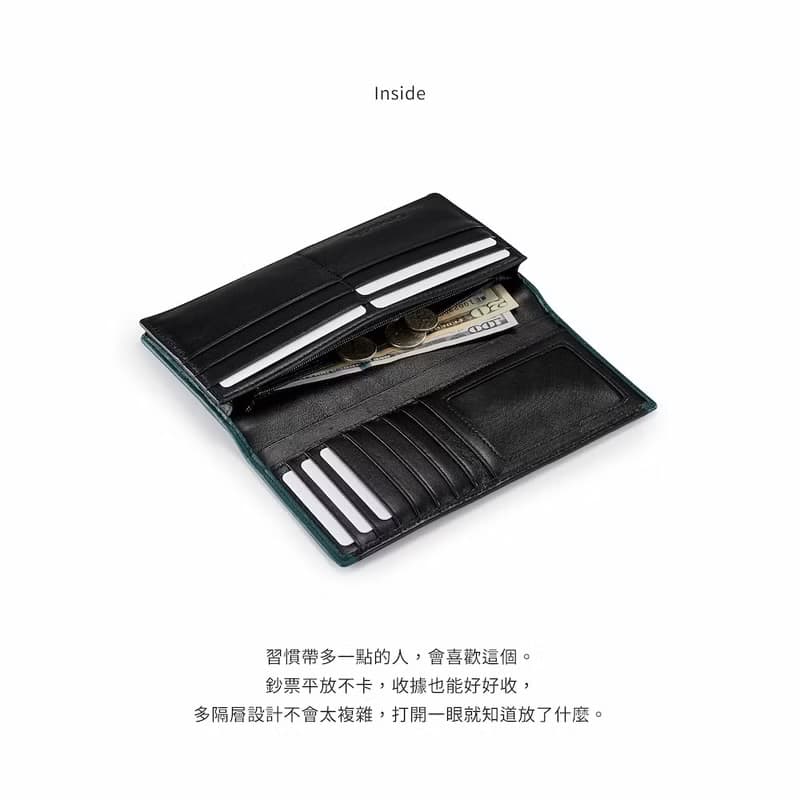 【送禮推薦/24H出貨】男生長夾 13卡單鈔 多置物隔層-0103-11801