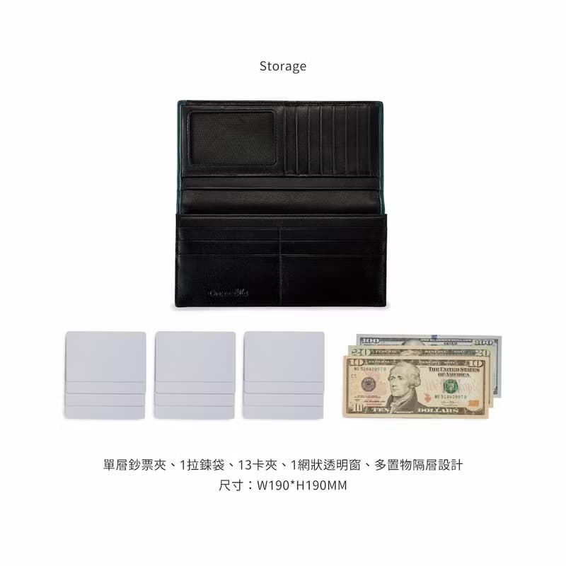 【送禮推薦/24H出貨】男生長夾 13卡單鈔 多置物隔層-0103-11801