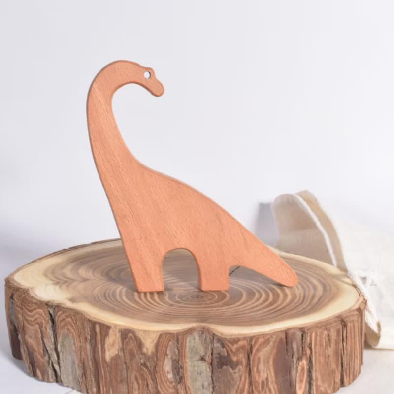 Wooden Dinosaur Set, Wooden Figures, Children's Birthday Gift