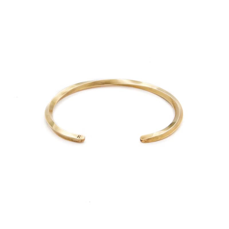 Classic Cuff 手工鍛造黃銅手環(拋光亮面)