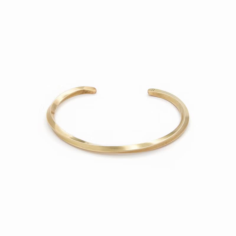 Classic Cuff 手工鍛造黃銅手環(拋光亮面)