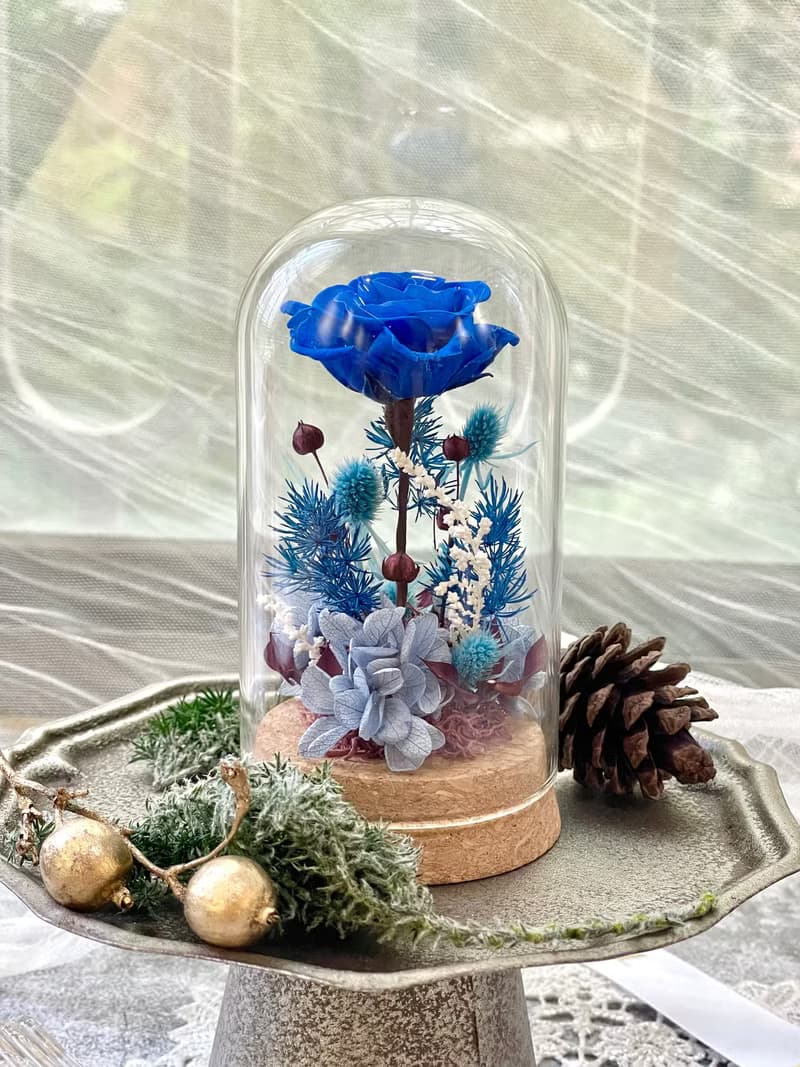 Rosemary小小花園玻璃罩-爵士與舞孃   永生花/情人節/生日/畢業